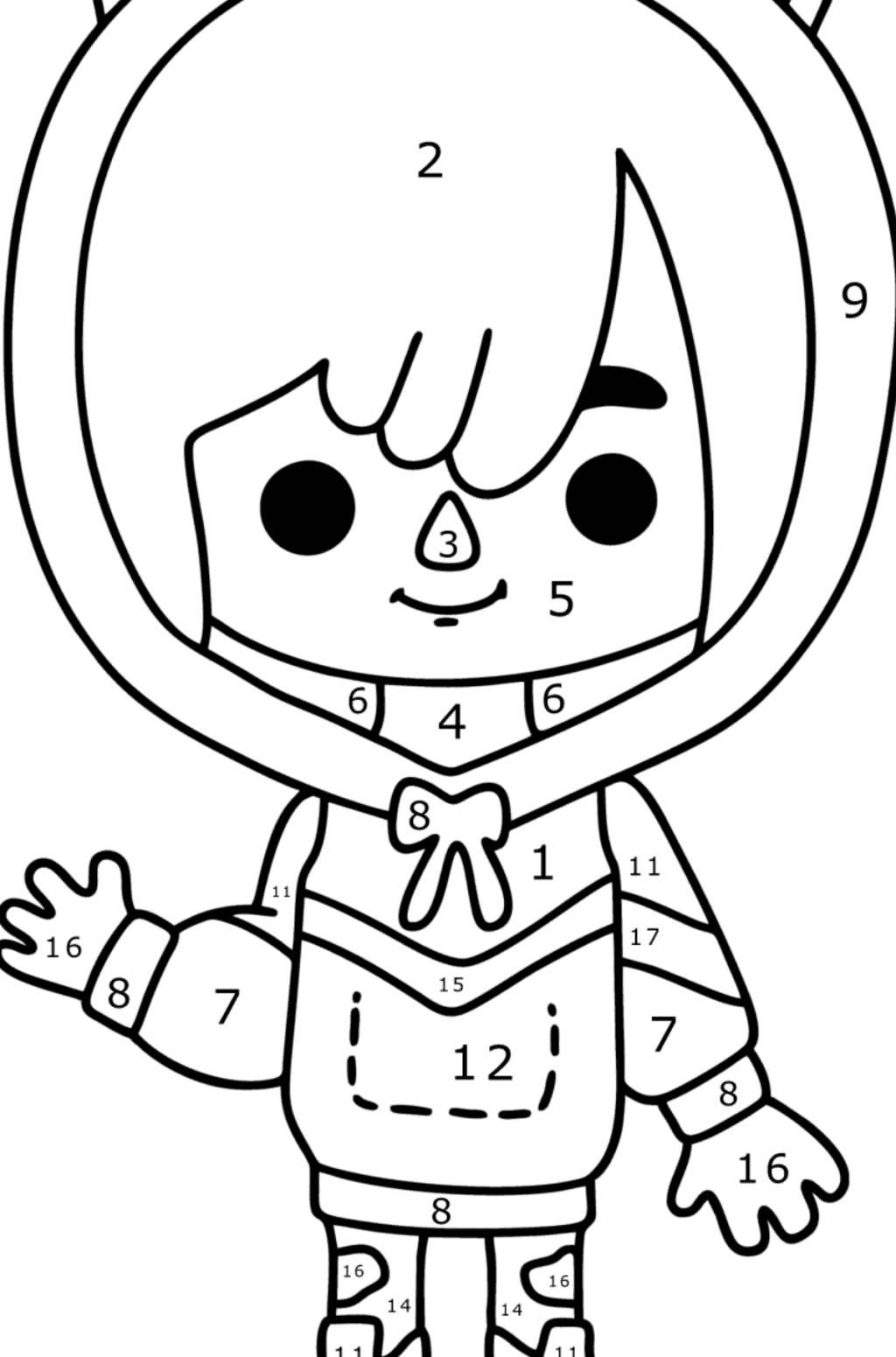 Toca boca zeke coloring page coloring for kids
