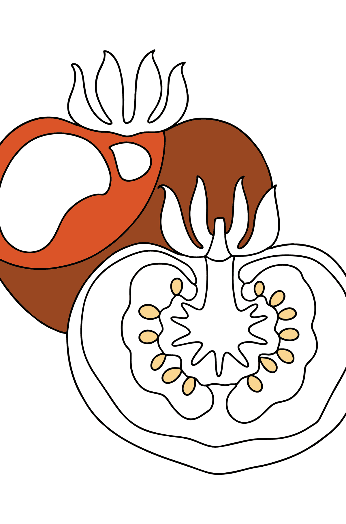 Ripe tomatoes сoloring page - Coloring Pages for Kids