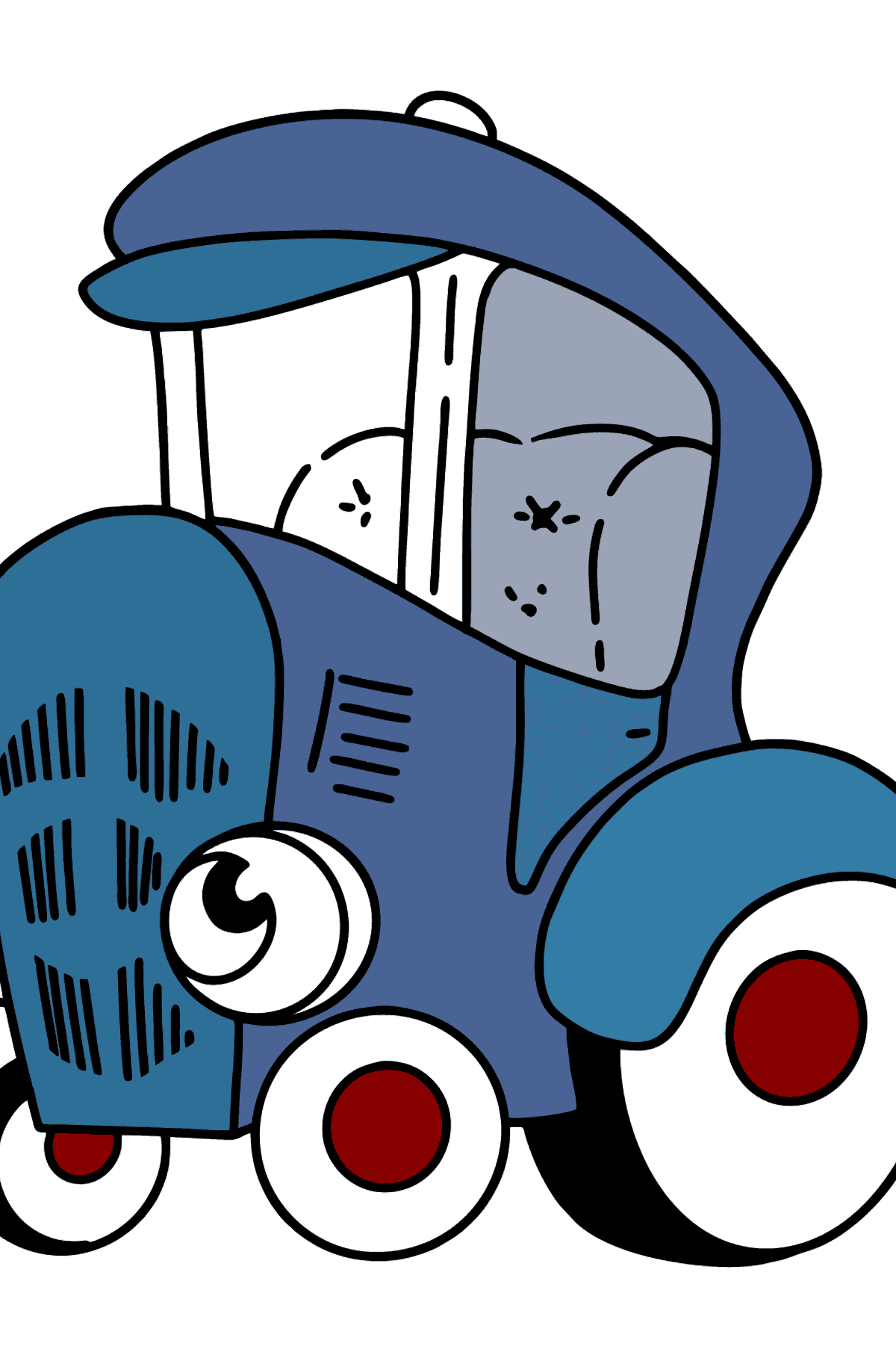 Blue Tractor coloring page - Coloring Pages for Kids
