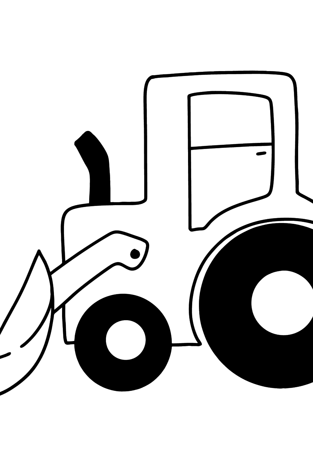 Desenhos animados de tractor para colorir livro