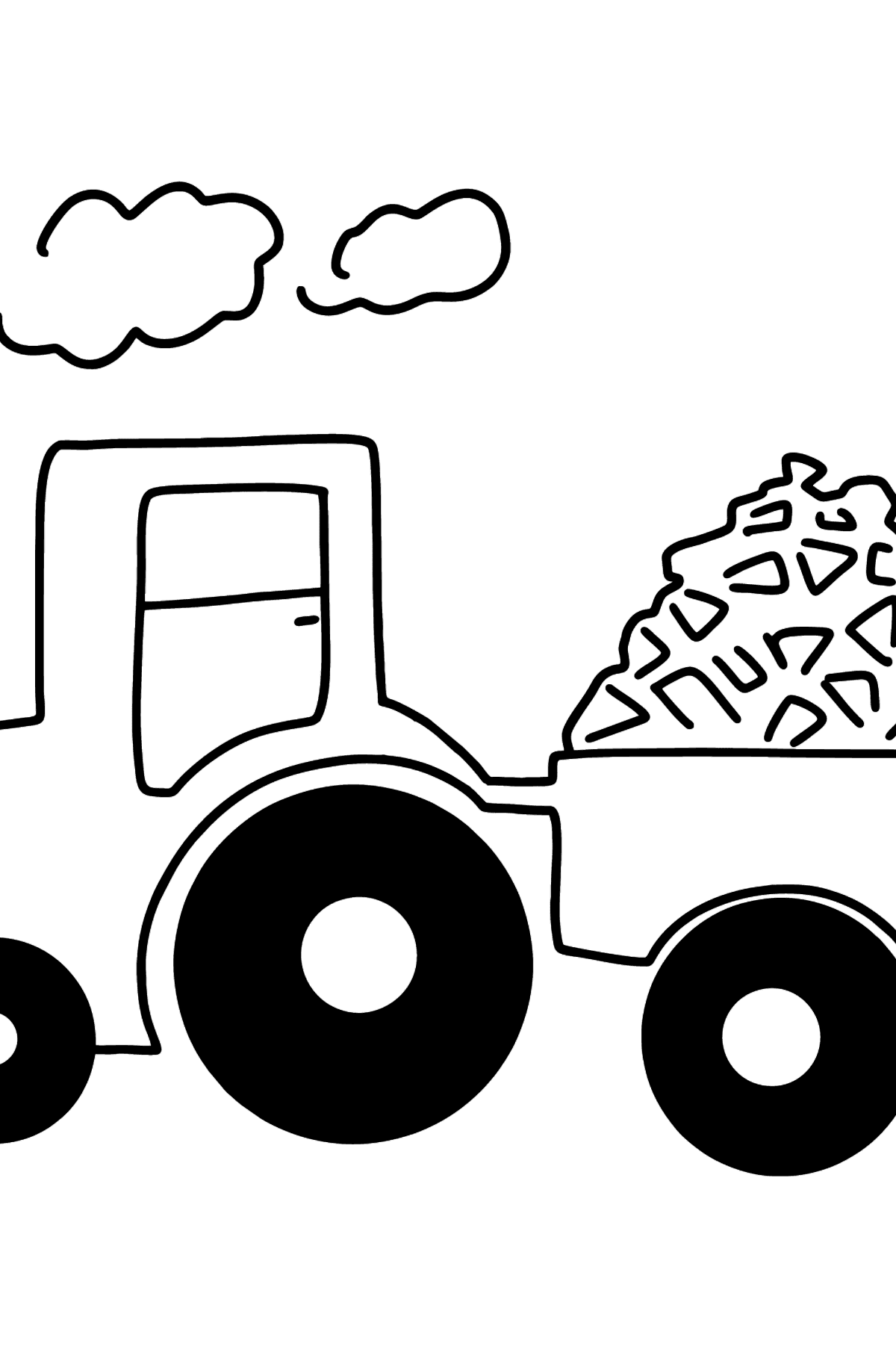 Desenhos animados de tractor para colorir livro