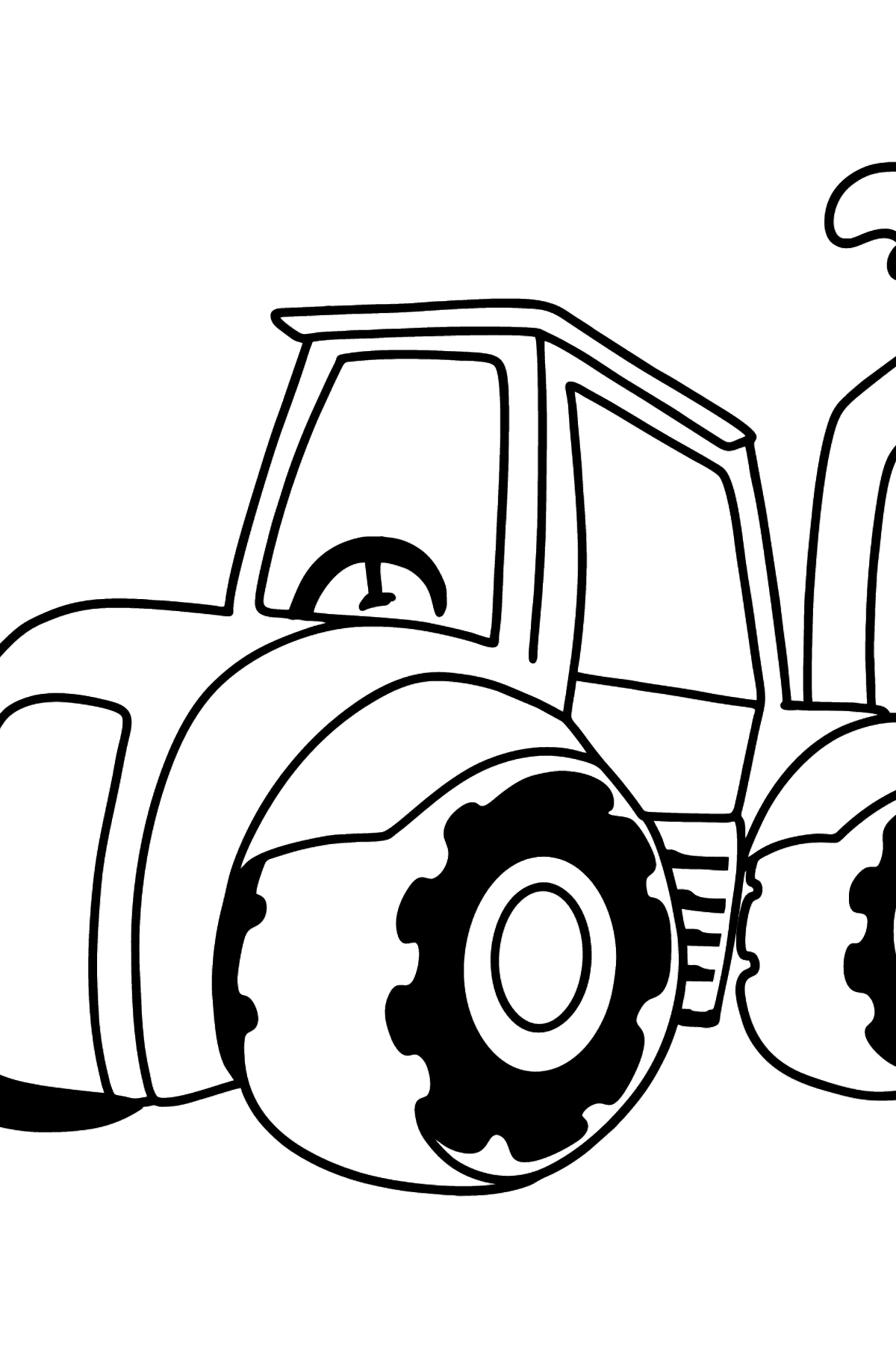 Desenhos animados de tractor para colorir livro