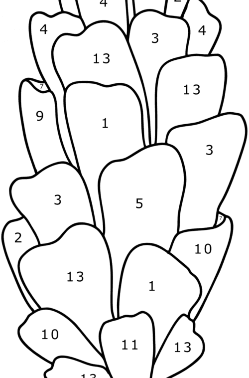 Foxtail Pinecone coloring page ♥ Online and Print for Free!