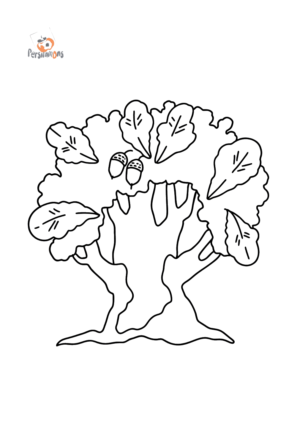 oak-coloring-page-difficult-online-and-print-for-free