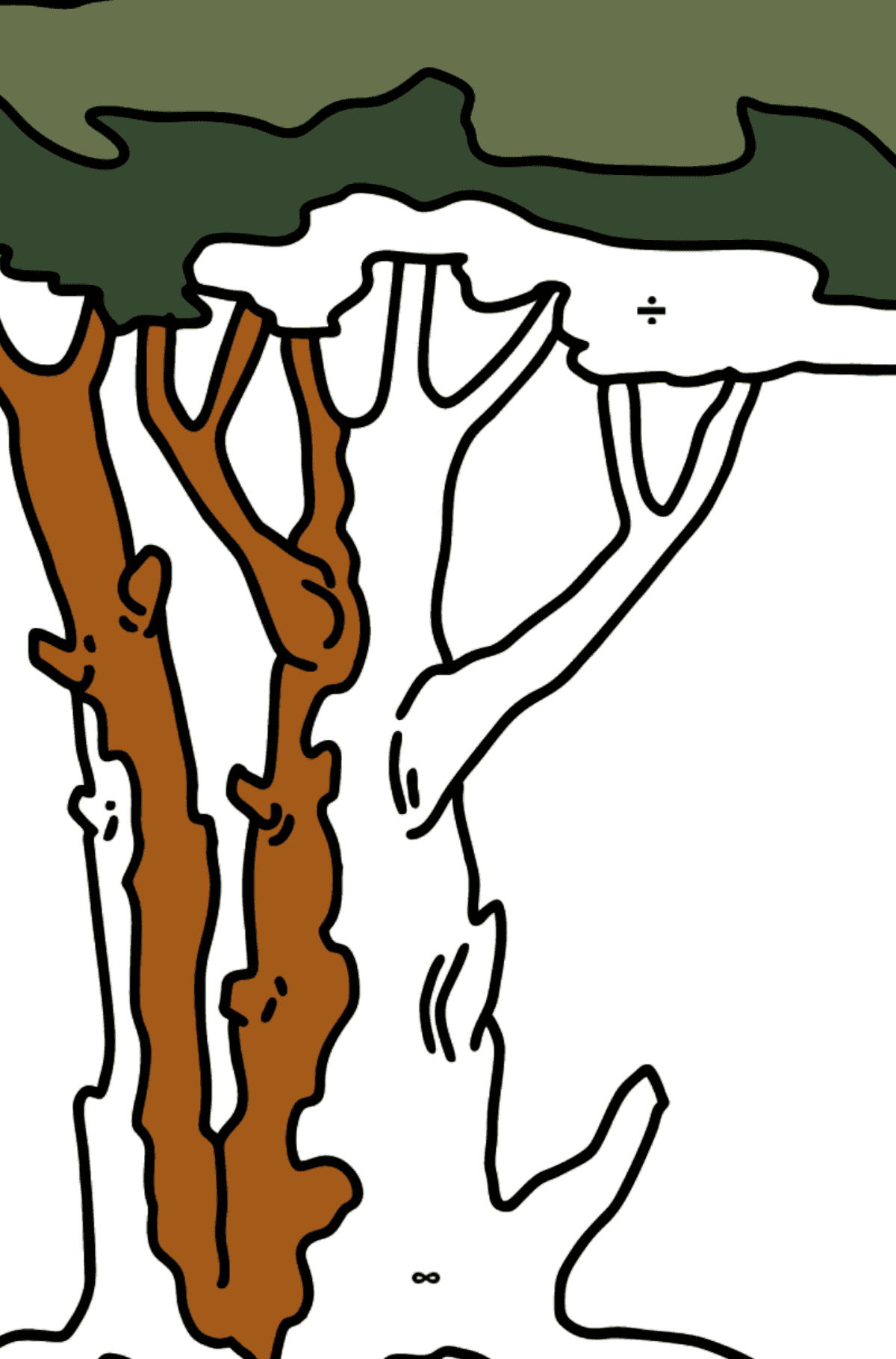 Dibujo de Pines para colorear - Colorear por Símbolos para Niños