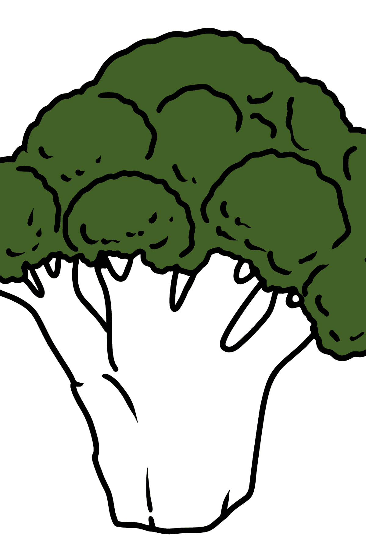 Målarbild broccoli - Målarbilder För barn