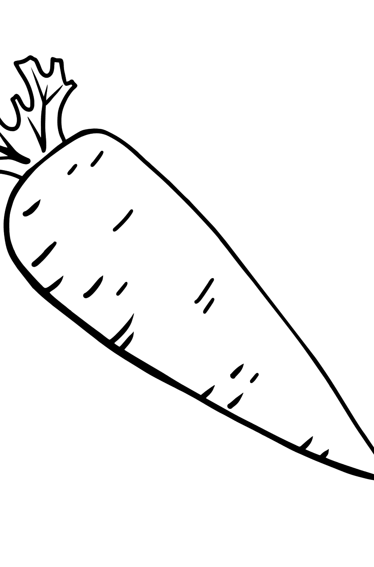 Розмальовка Морква для малюків - Розмальовки для дітей