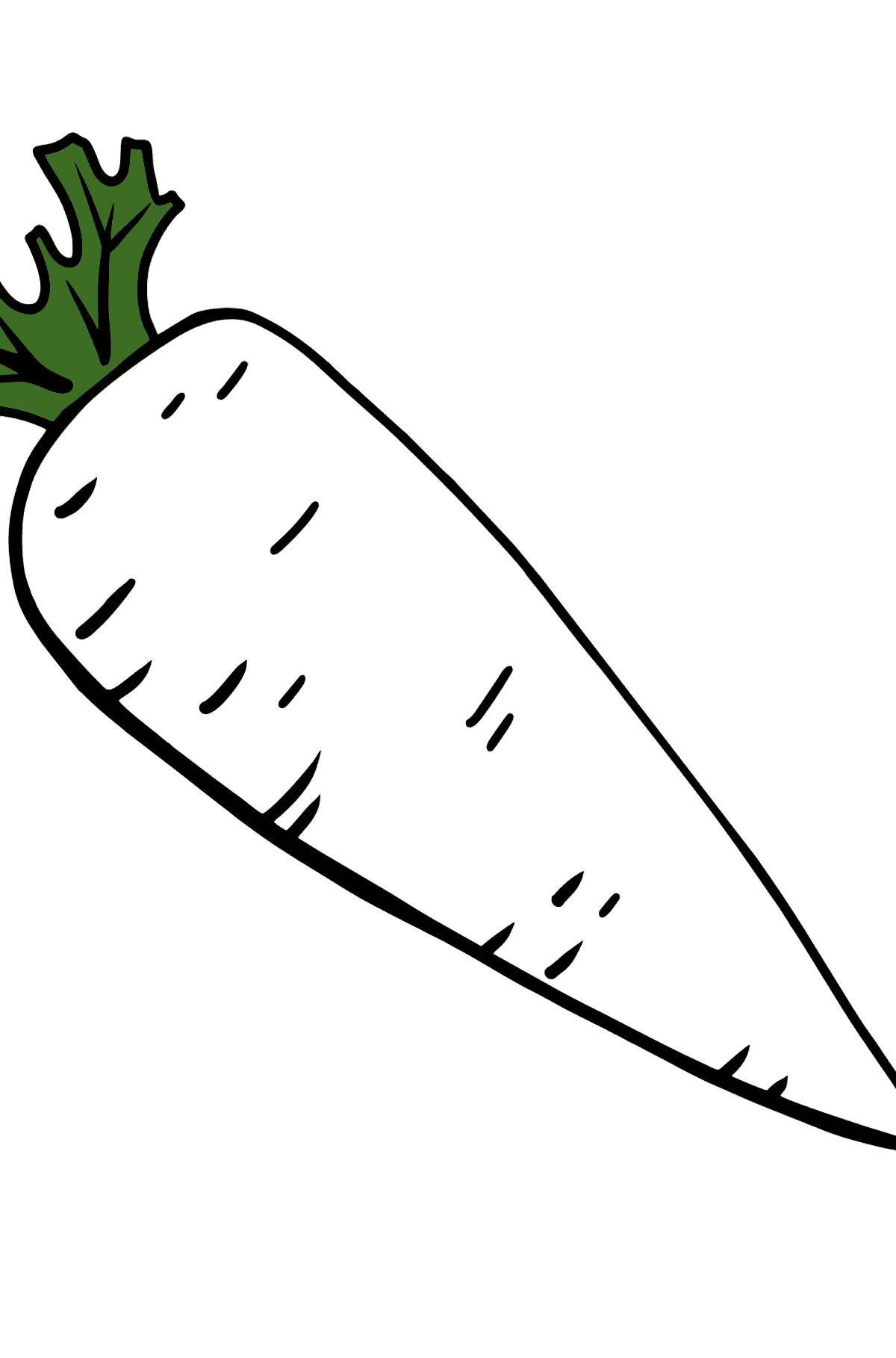 Раскраска Морковь - Картинки для Детей