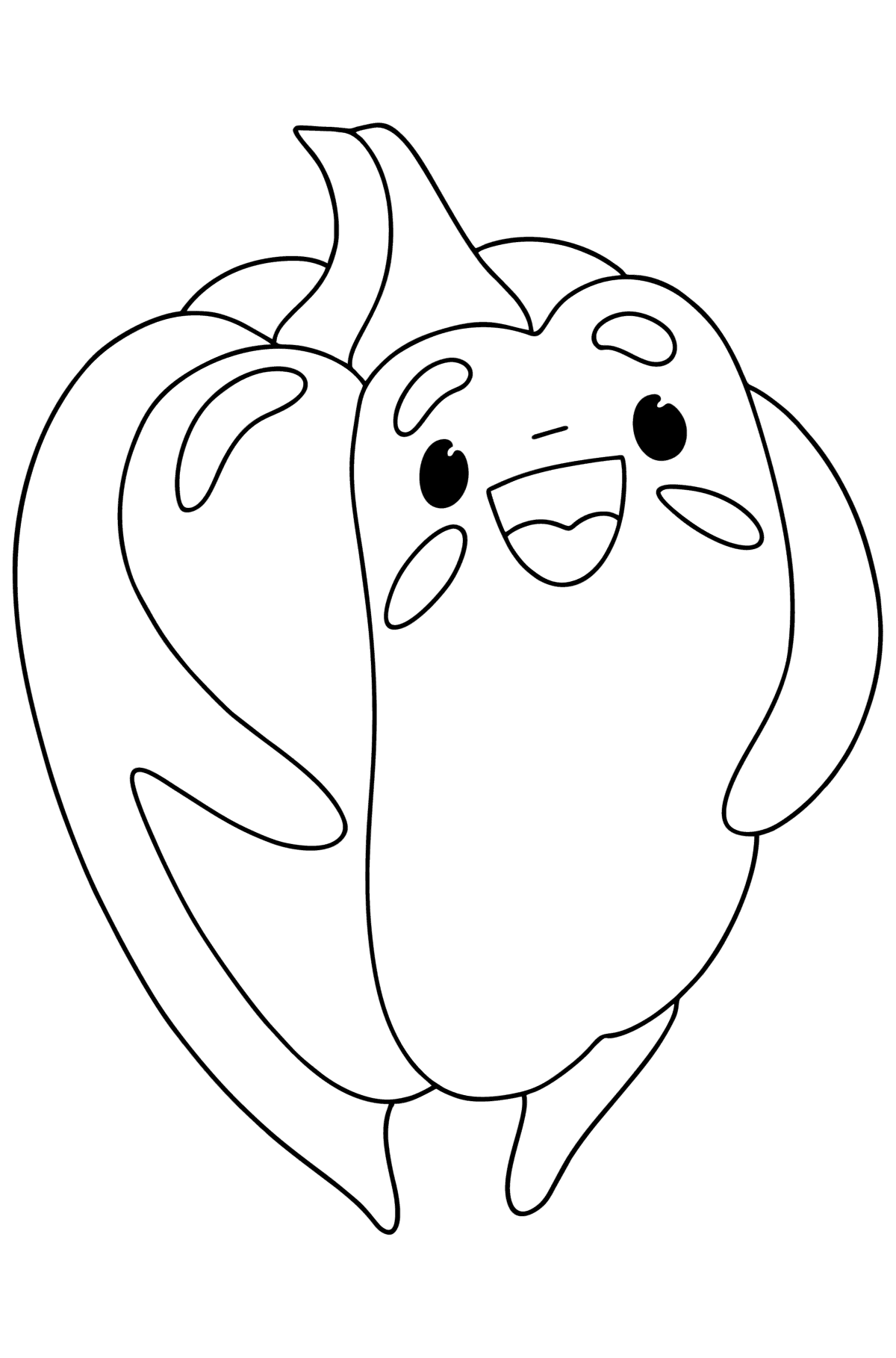 Cartoon pepper сoloring page - Coloring Pages for Kids