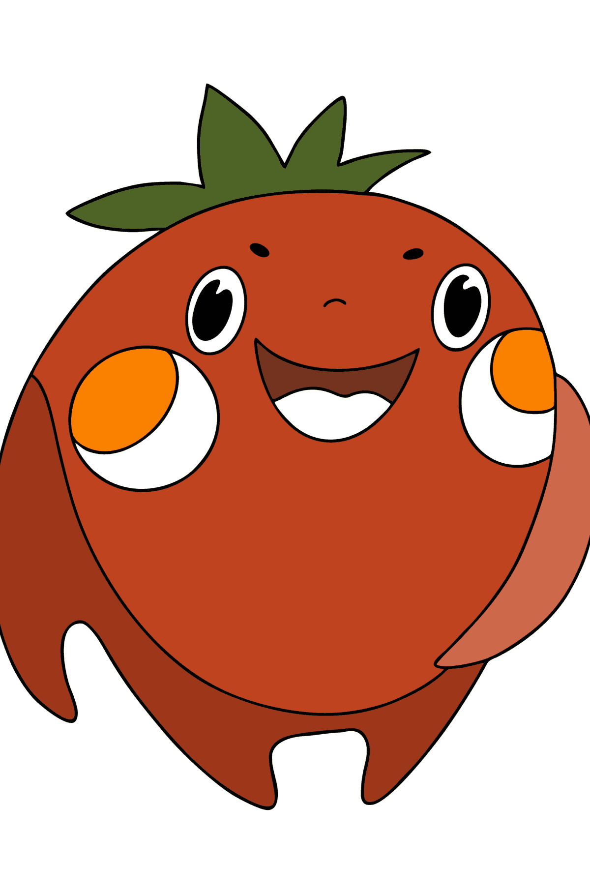 Cartoon-Tomate ausmalbild - Malvorlagen für Kinder