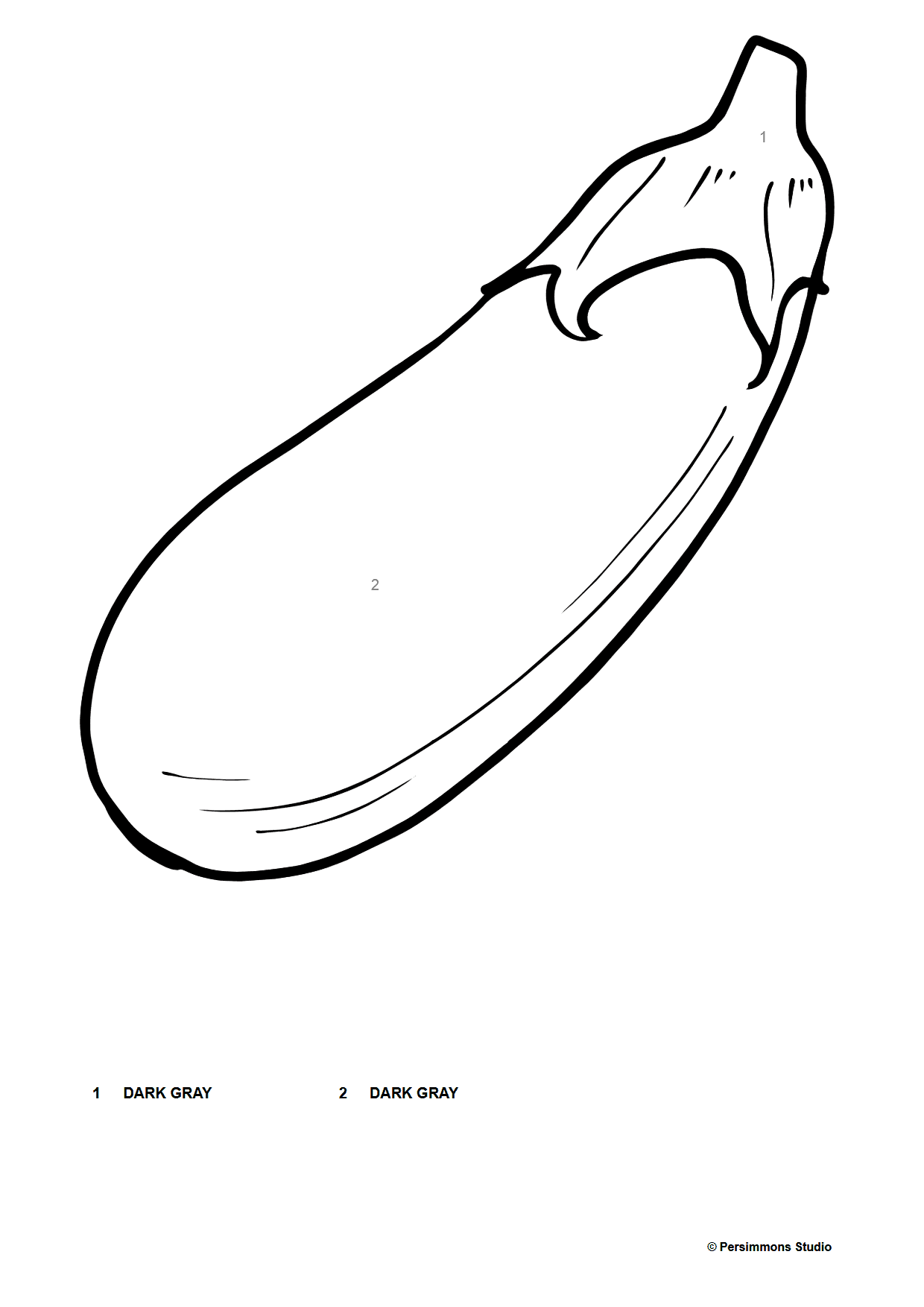 Eggplant coloring page ♥ Online for Free!