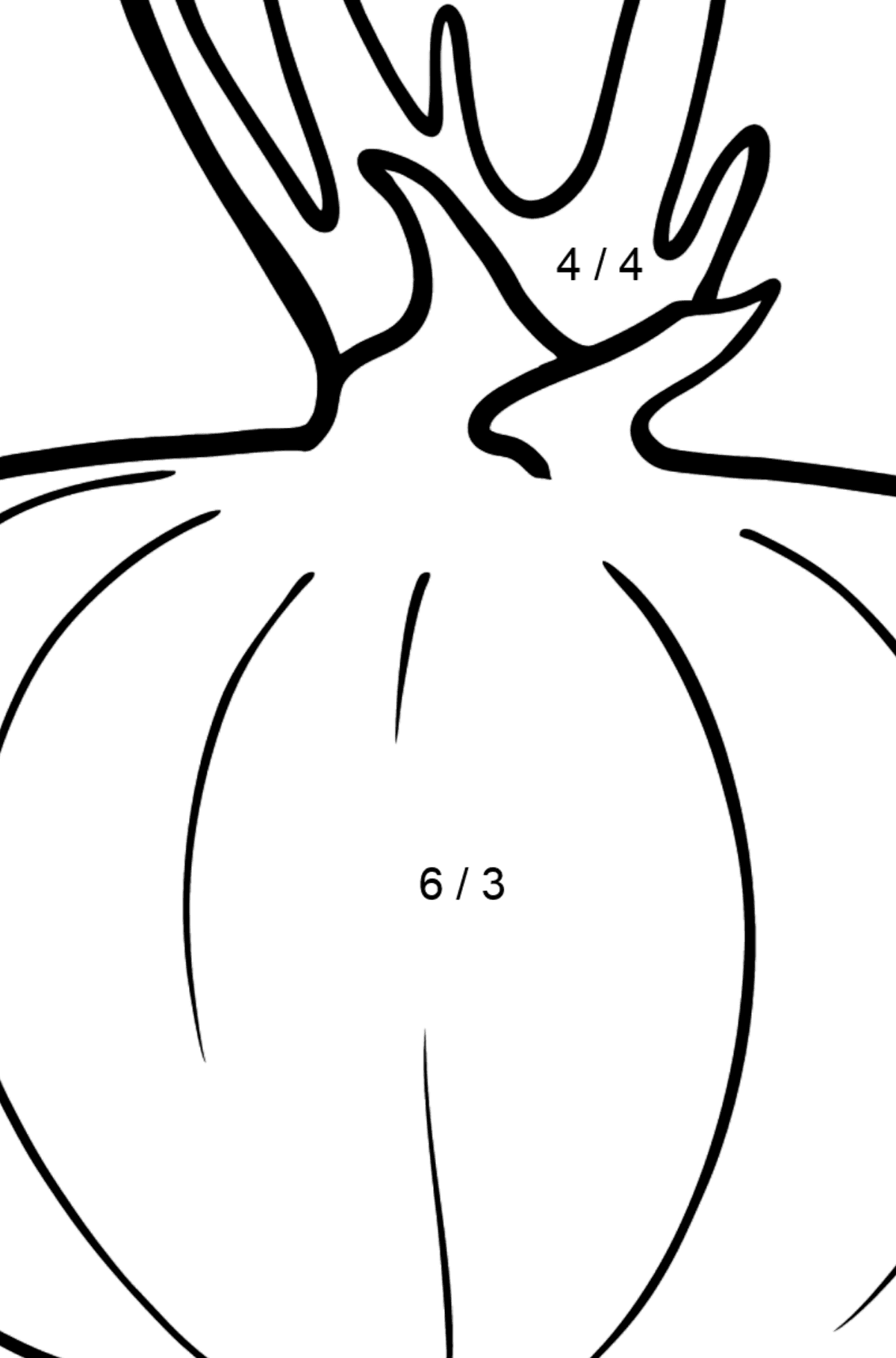 Red Onion coloring page - Math Coloring - Division for Kids