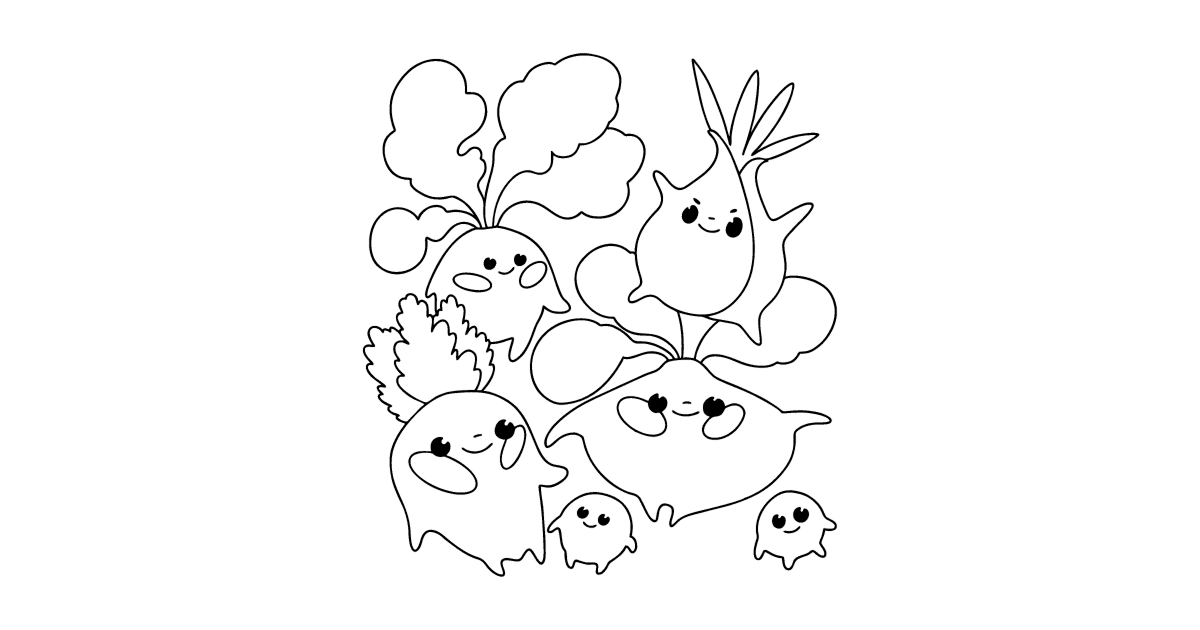 Vegetables сoloring page for Kids ♥ Online and Printable for Free!