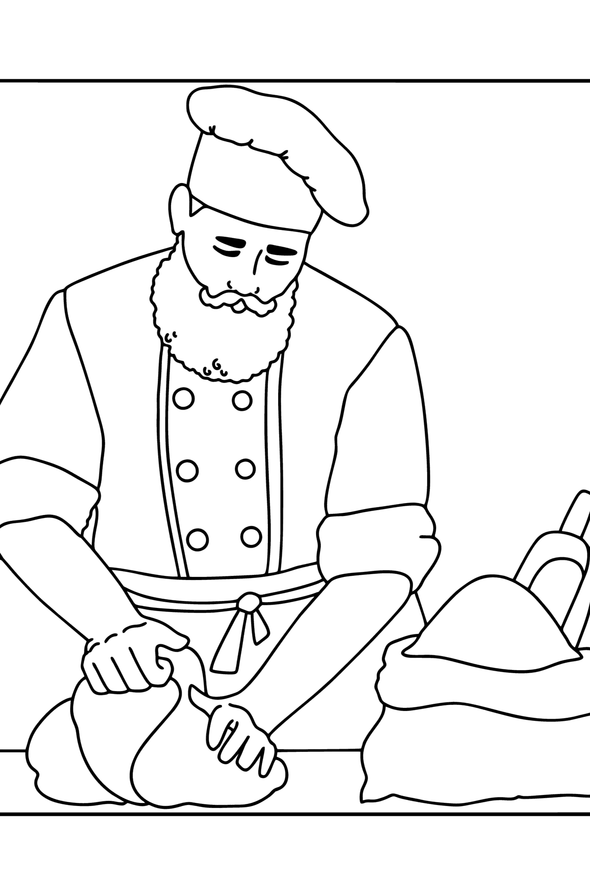Baker сoloring page - Coloring Pages for Kids