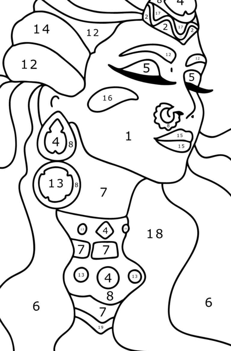 Раскраска красивое лицо ♥ Онлайн и Распечатать Бесплатно!