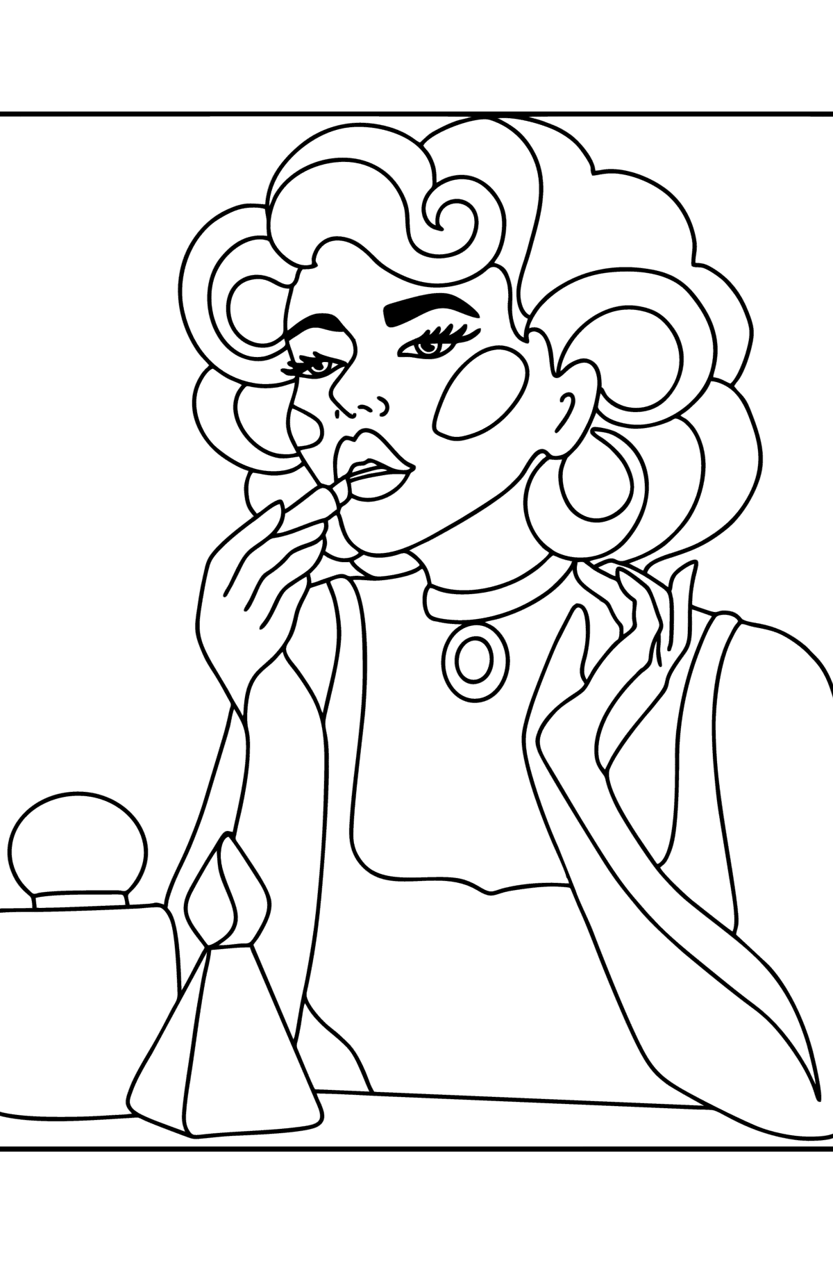 Girl actress сoloring page - Coloring Pages for Kids