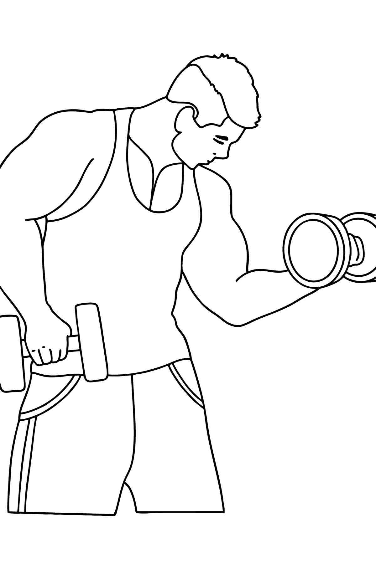 Man in the gym сoloring page - Coloring Pages for Kids