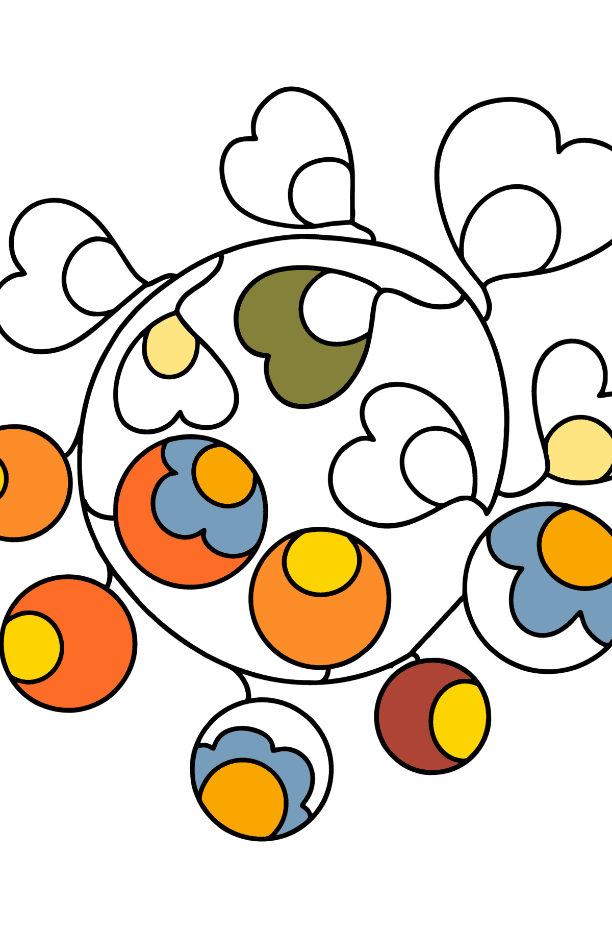 Disegno di Zentangle Arte astratta da colorare - Disegni da colorare per bambini