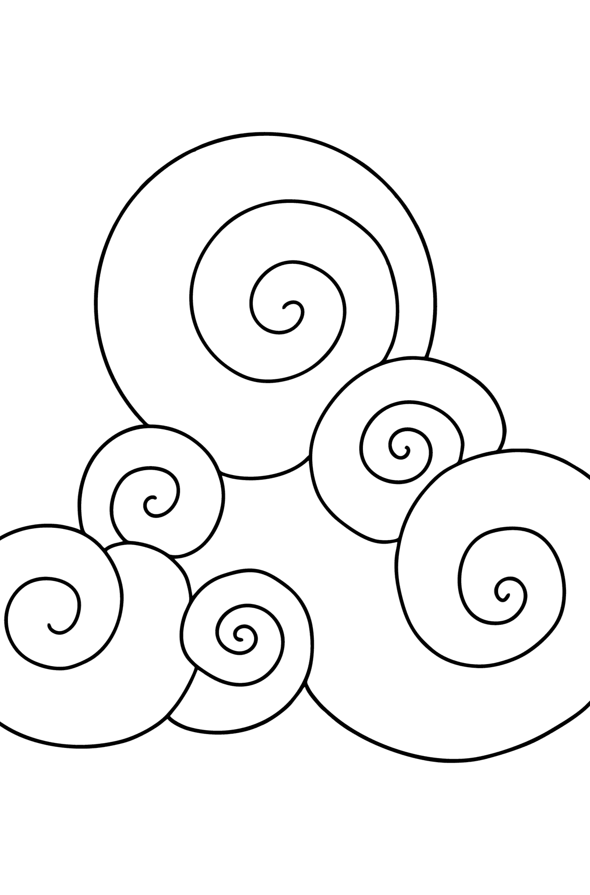Simple Zen clouds coloring page - Coloring Pages for Kids