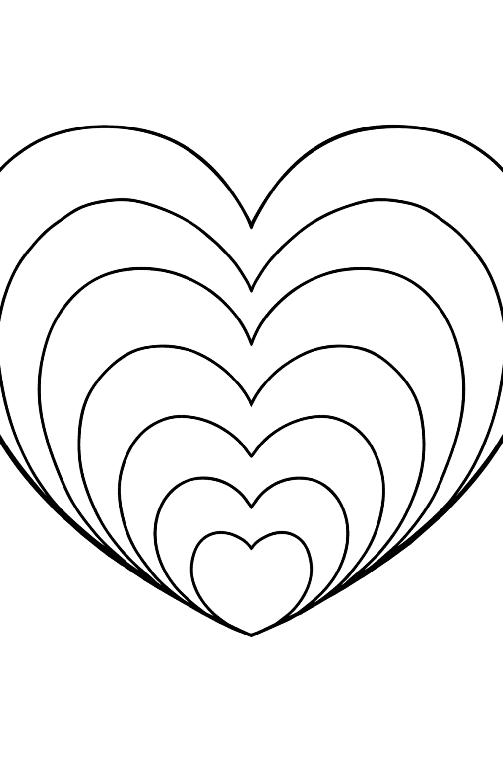 Simple Zen heart coloring page ♥ Online and Print for Free!