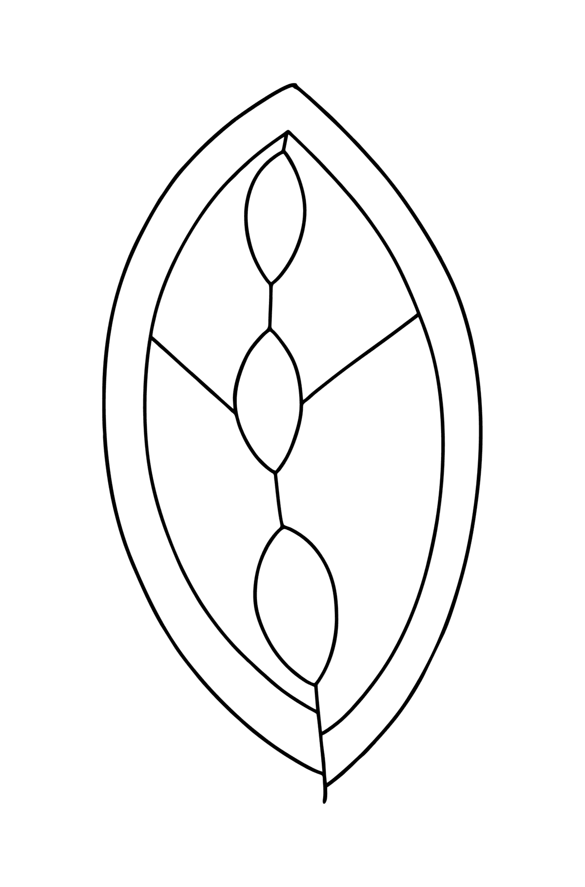 Simple Zen Leaf coloring page - Coloring Pages for Kids