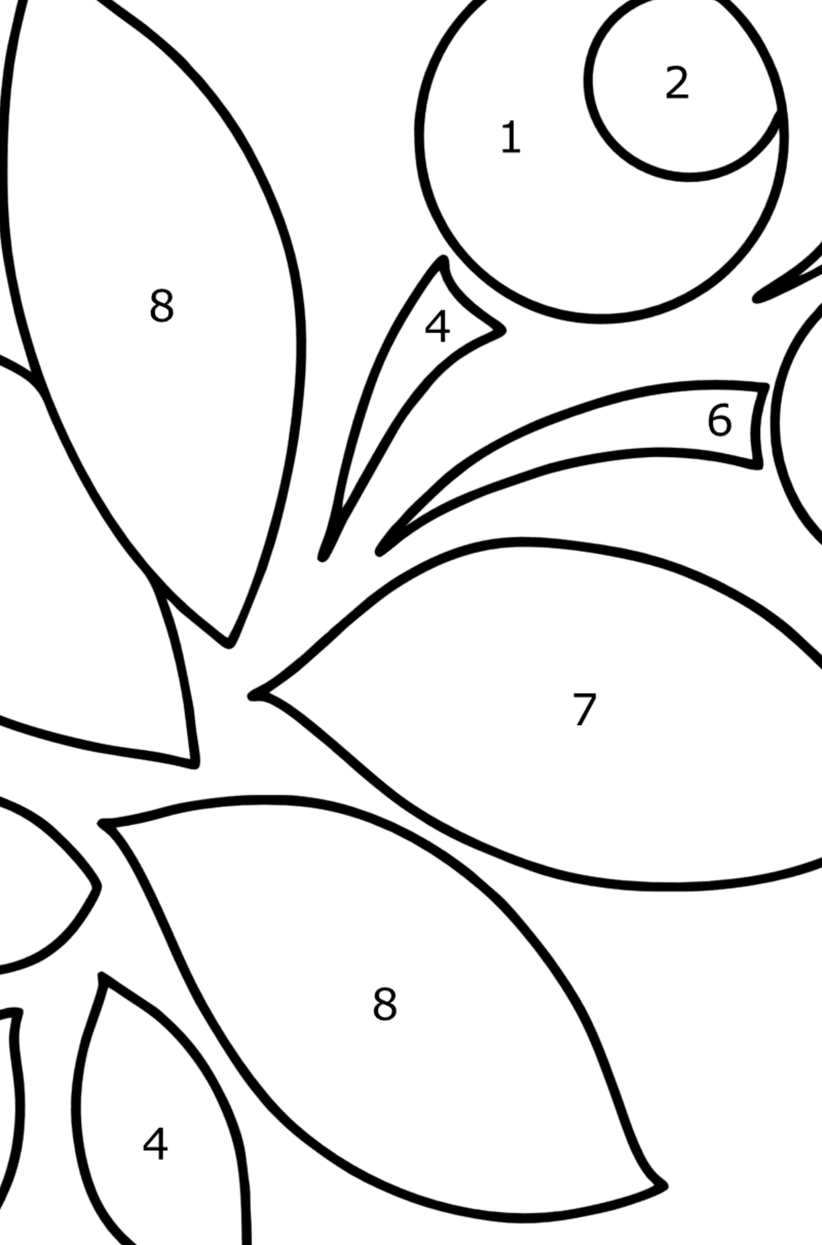 Ausmalbild Zentangle Art - Malen nach Zahlen für Kinder