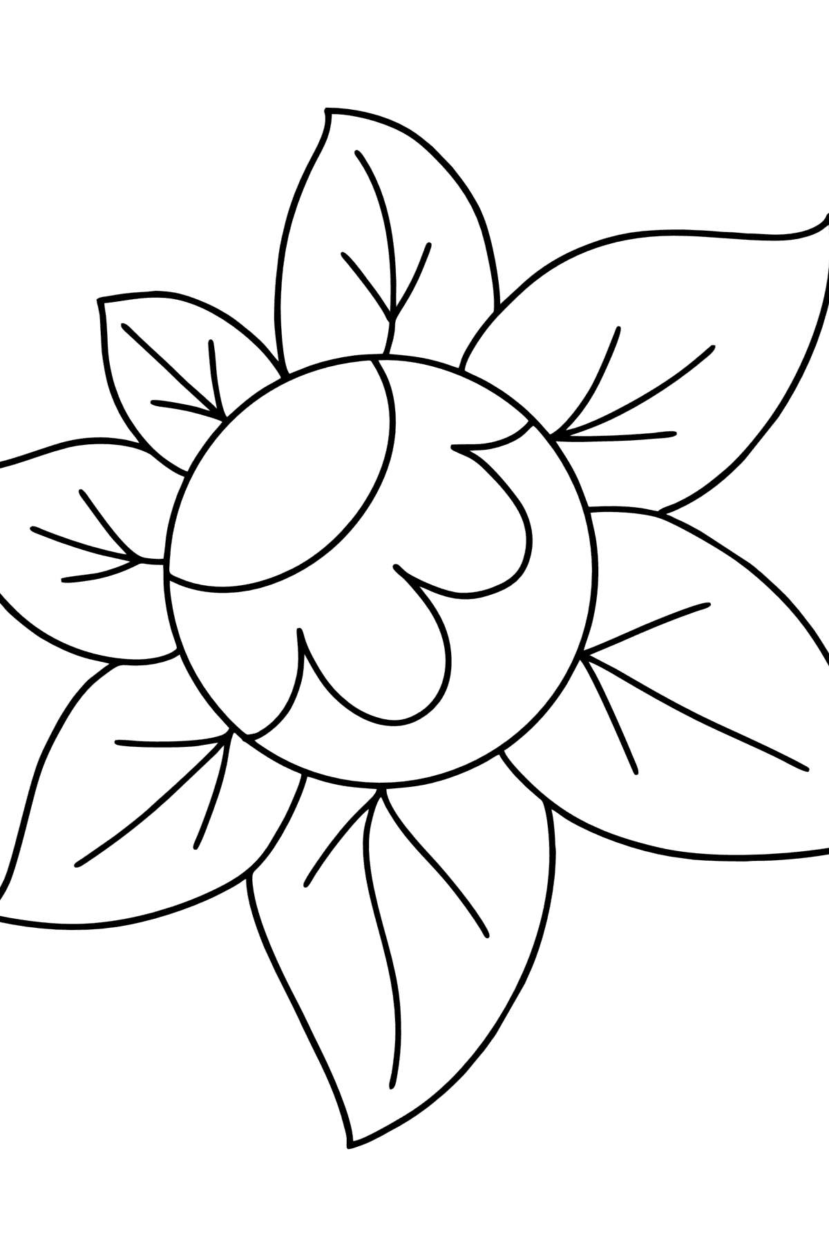 Ausmalbild Zentangle Art Blume - Malvorlagen für Kinder