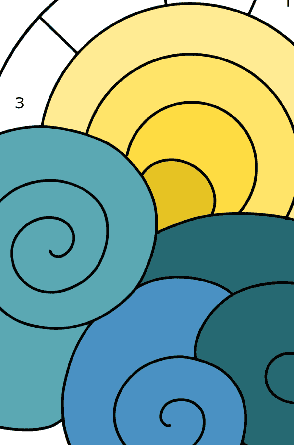 Розмальовка хмари в Зентангл - Розмальовки за літерами для дітей