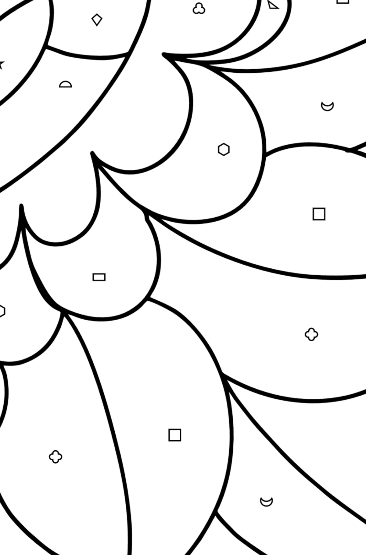 Розмальовки Квітковий візерунок зентангл - Розмальовки за геометричними фігурами для дітей