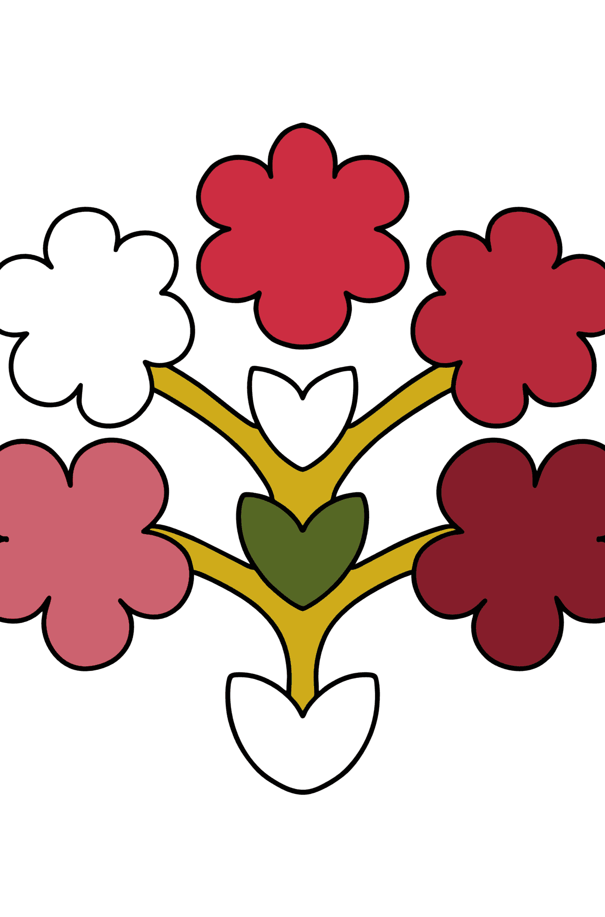 Розмальовки Мистецтво квітів Zentangle для дітей - Розмальовки для дітей