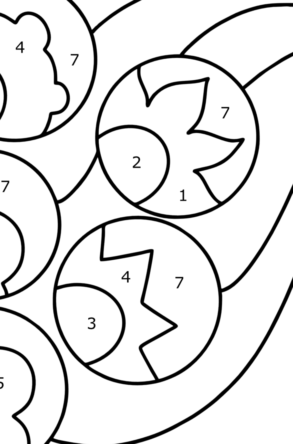Desenho para colorir Zentangle Inspired - Colorir por Números para Crianças