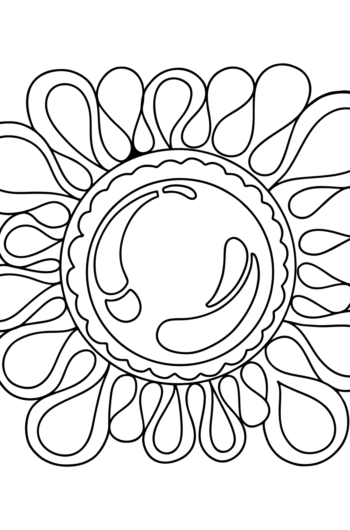 Zentangle Mirror coloring page - Coloring Pages for Kids