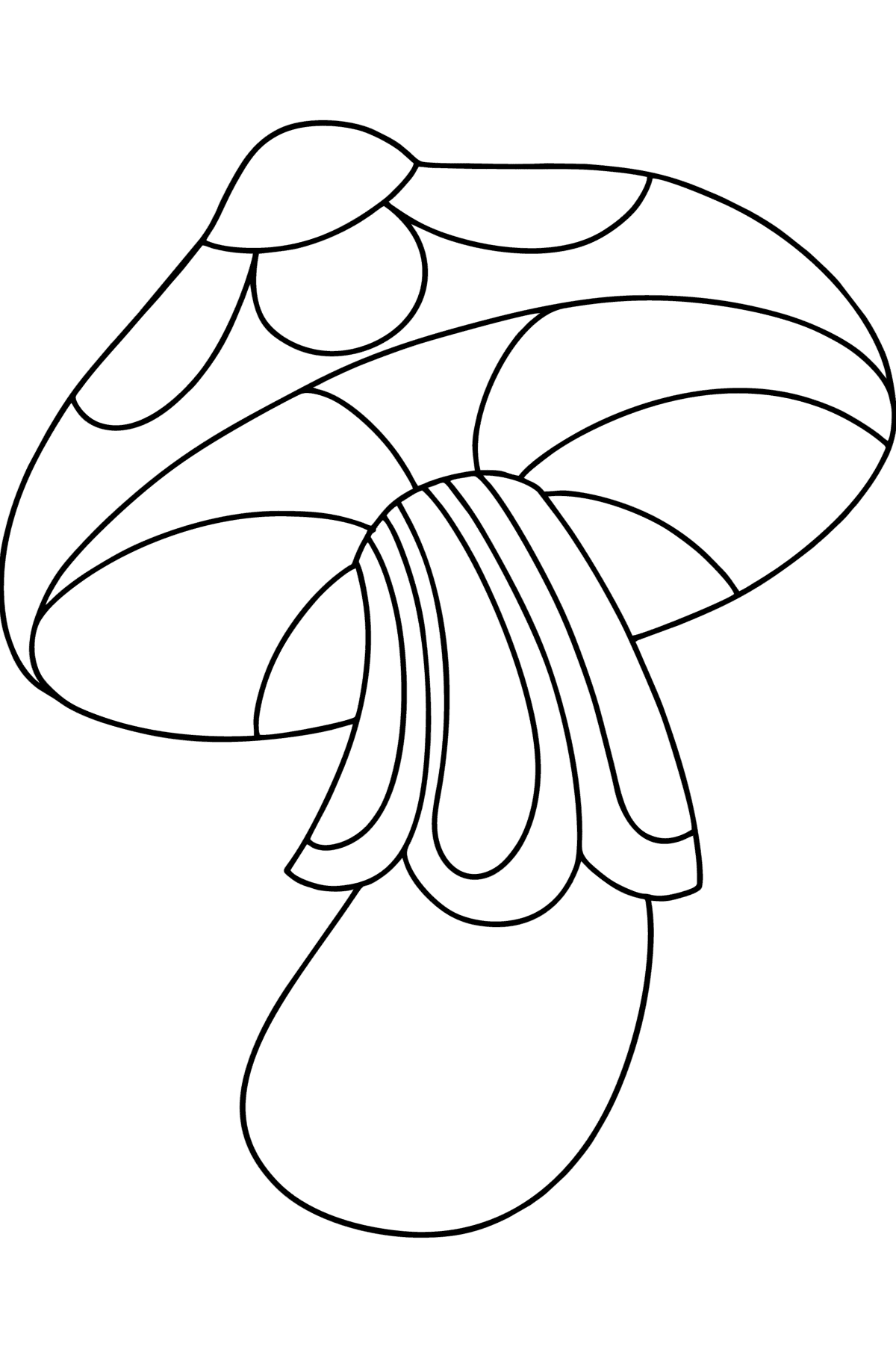 Kleurplaat Zentangle-paddenstoel voor kinderen - kleurplaten voor kinderen