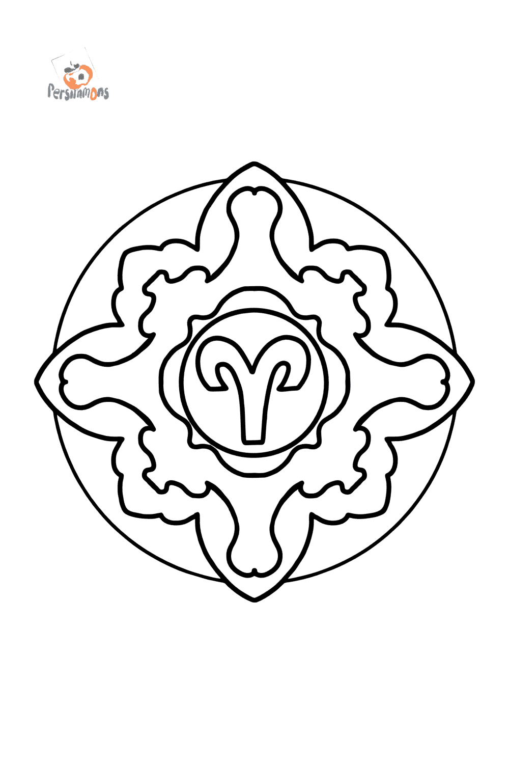 coloring page zodiac sign aries online and print for free