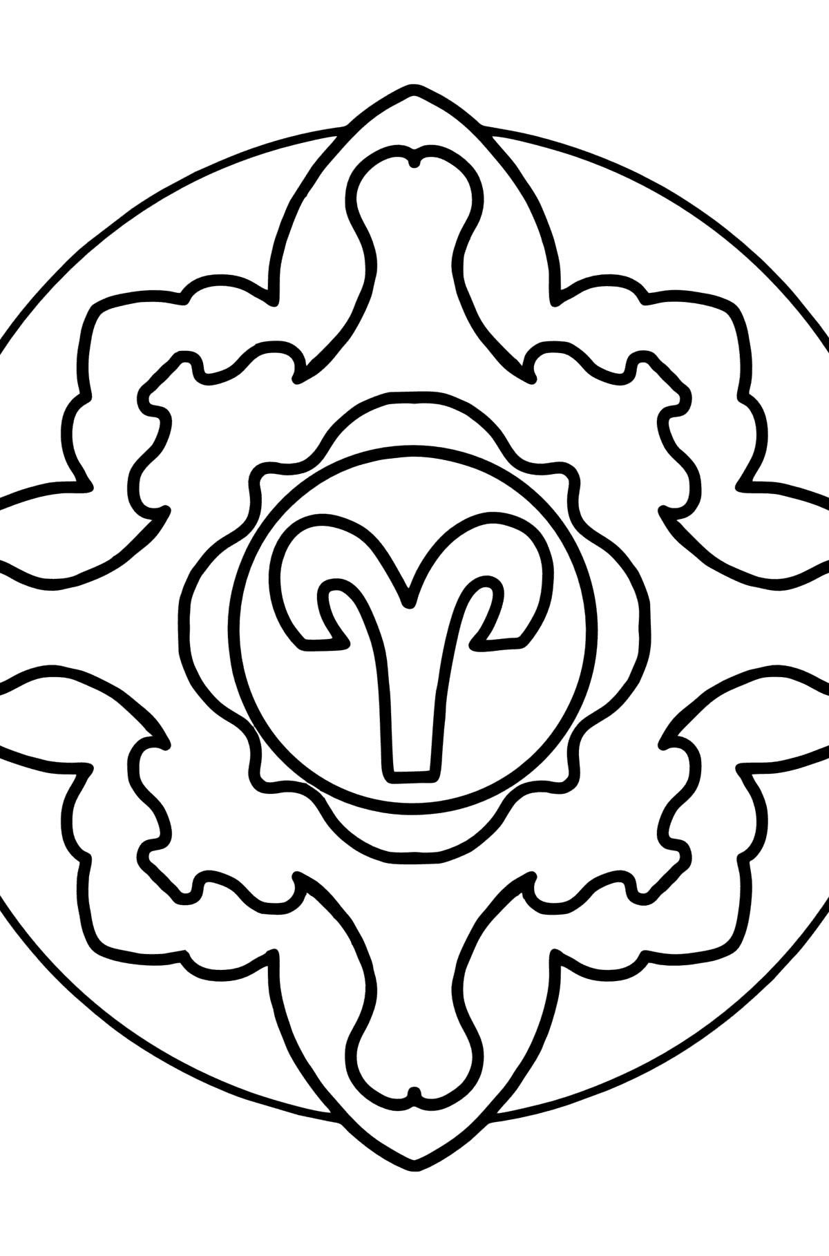 Coloring page - zodiac sign Aries - Coloring Pages for Kids