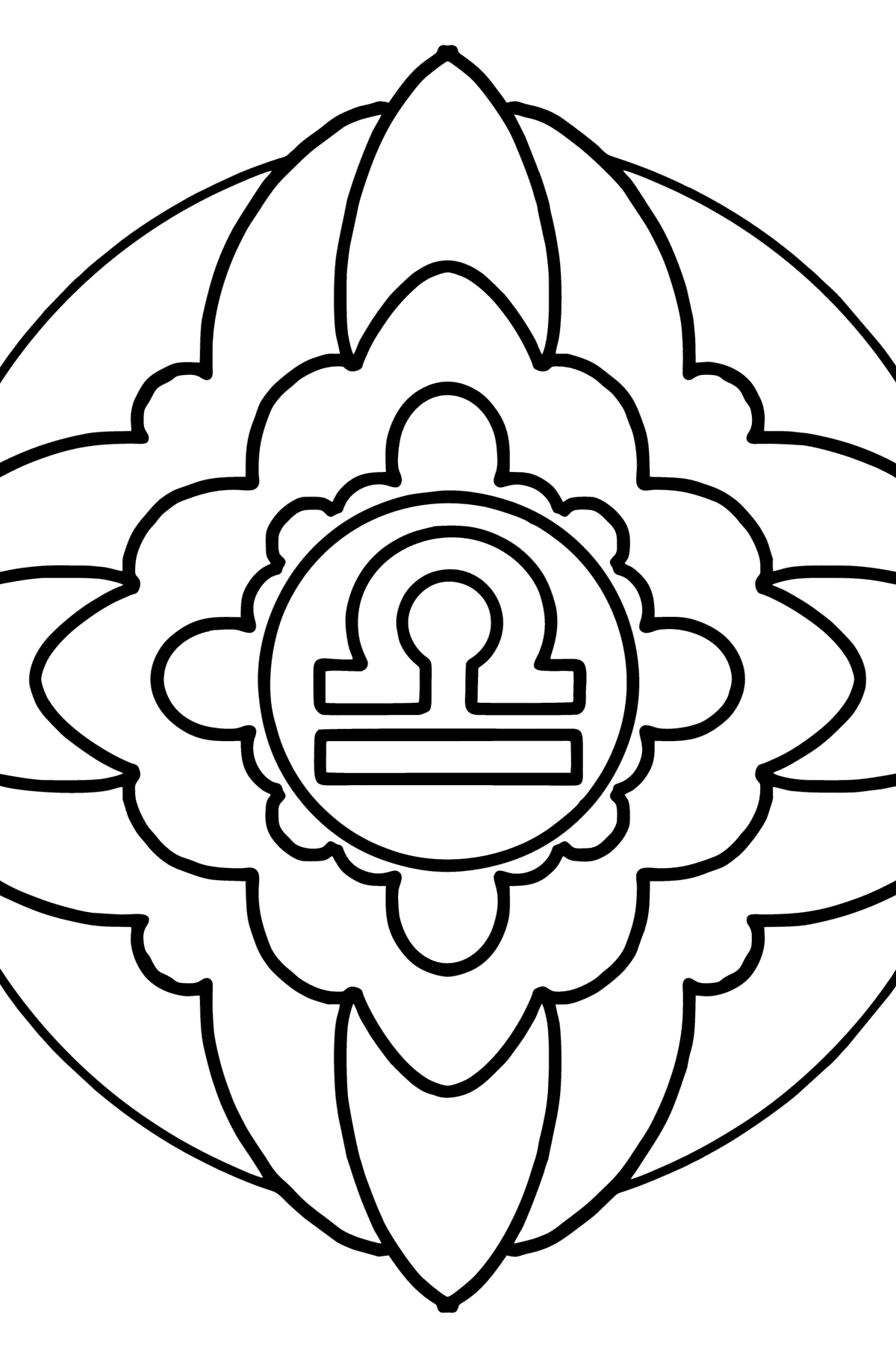 Coloring page - zodiac sign Libra - Coloring Pages for Kids