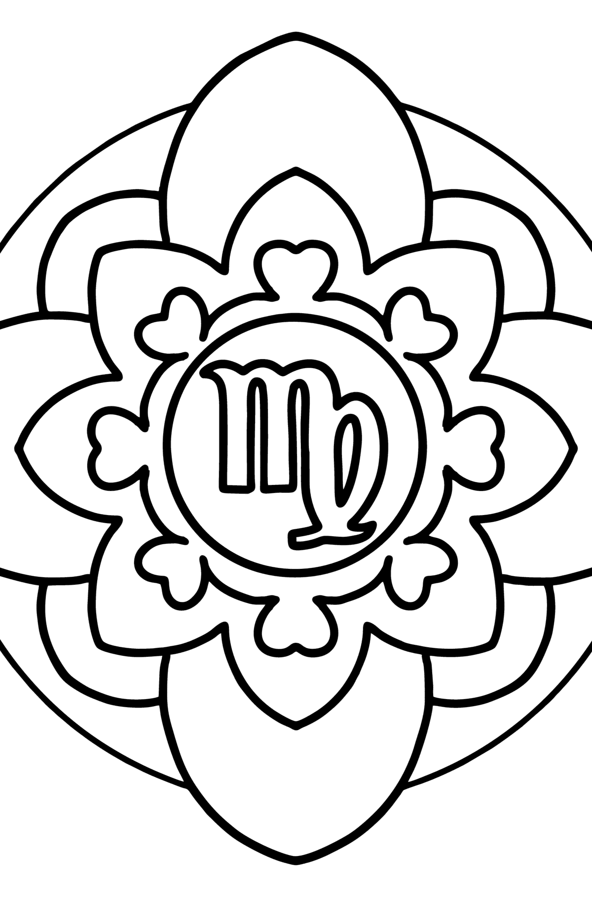 Coloring page - zodiac sign Virgo - Coloring Pages for Kids